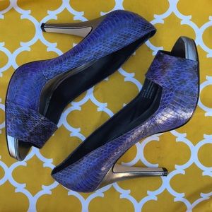 Purple python heel